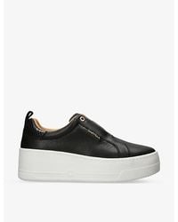 Carvela Kurt Geiger - Connected Laceless Platform Leather Trainers - Lyst