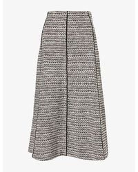 ME+EM - Soft Tweed Cotton-Blend Midi Skirt - Lyst