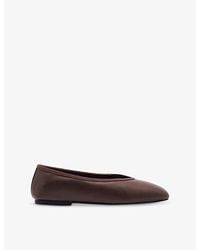 Reiss - Dina Leather Ballet Flats - Lyst