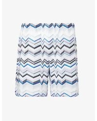 Missoni - Mid-Length Zig-Zag Print Swim Shorts - Lyst