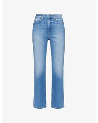 PAIGE - Noella Slim-leg High-rise Organic Stretch-denim Jeans - Lyst