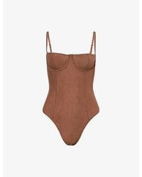 GOOD AMERICAN - Mesh Bustier Bodysuit - Lyst