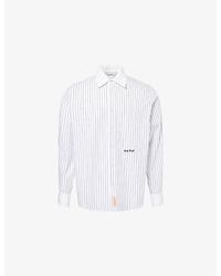 Bode - Steamboat Striped Cotton-Poplin Shirt - Lyst