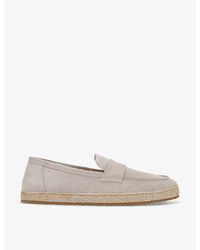 Brunello Cucinelli - Espadrille-sole Suede Penny Loafers - Lyst