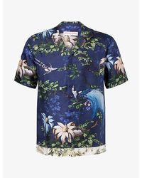 Orlebar Brown - Maitan Printed Short-Sleeve Silk Shirt - Lyst