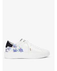 Ted Baker Leather Trainers With Rose Gold in White - Lyst