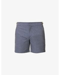 Orlebar Brown - Bulldog Waist-Adjuster Patterned Swim Shorts - Lyst