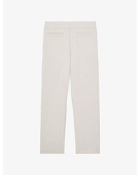 Reiss - Rosemary Tapered-Leg High-Rise Twill Trousers - Lyst