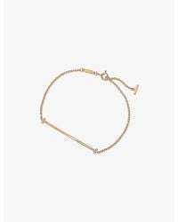 Tiffany & Co. - Tiffany T Smile Small 18Ct- And 0.03Ct Diamond Bracelet - Lyst