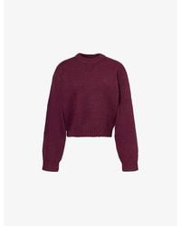 The Couture Club - Emblem Embroidered Round-Neck Knitted Jumper - Lyst