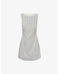 Faithfull the Brand - Lydie Checked Cotton-Blend Mini Dress - Lyst