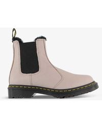 Dr. Martens - 2976 Leonore Faux Fur-lined Leather Chelsea Boots - Lyst