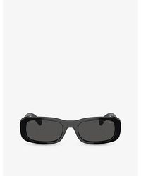 Miu Miu - Mu 08zs Rectangle-frame Acetate Sunglasses - Lyst