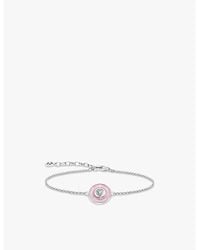 Thomas Sabo - Heart 925 Sterling- Enamel And Zirconia Chain Bracelet - Lyst