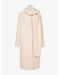 Harris Wharf London - Scarf-Collar Slip-Pocket Wool-And-Cashmere Coat - Lyst
