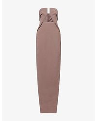Rick Owens - Prong Strapless Wool-Blend Gown - Lyst