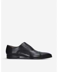 Magnanni Mens Black Toe Cap Leather Oxford Shoes 40
