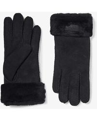 UGG - Logo-patch Suede And Shearling Glove - Lyst