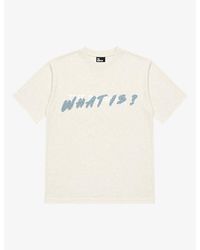 The Kooples - Slogan-Embroidered Short-Sleeve Cotton T-Shirt - Lyst