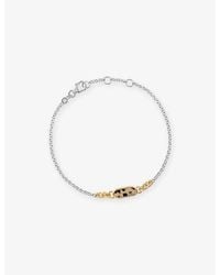 Astley Clarke - X Laura Jackson Bar 18Ct-Plated 925 Sterling- And Dalmatian Jasper Bracelet - Lyst