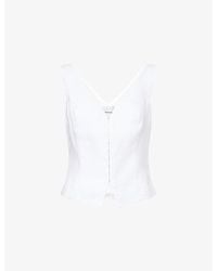 Reformation - Indie Sleeveless Linen Top - Lyst