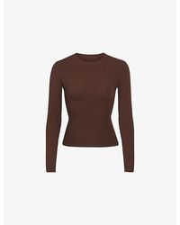 Skims - Fits Everybody Long-Sleeve Jersey T-Shirt - Lyst