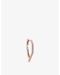 Kismet by Milka - Twinkle Mono Diva 0.03Ct Diamond Hoop Earring - Lyst