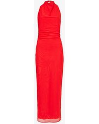 Sir. The Label - Jacques Halterneck Low-back Woven Maxi Dres - Lyst