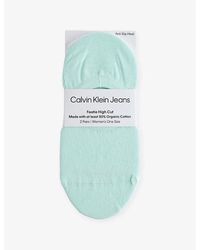 Calvin Klein - Footie High-Cut Pack Of Two Stretch-Mesh Liner Socks - Lyst