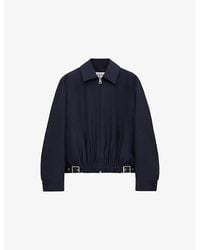 Loewe - Belted Drape Wool-Silk Blend Jacket - Lyst