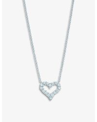 Tiffany & Co. - Tiffany Hearts Pendant With Diamonds In Platinum - Lyst