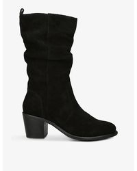 Carvela Kurt Geiger - Secil Scrunched-ankle Suede-leather Knee-high Boots - Lyst