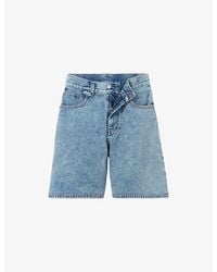 Claudie Pierlot - Straight-Leg Faded Denim Shorts - Lyst