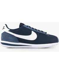 Nike - Midnight Vy White Cortez Swoosh-logo Leather Low-top Trainers - Lyst