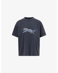 Anine Bing - Relaxed-Fit Embroidered-Logo Cotton T-Shirt - Lyst