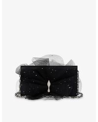 Christian Louboutin - Bettina Tulle And Leather Clutch Bag - Lyst