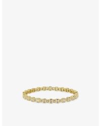 Lisa Gozlan - The Duo Flex 18Ct-Plated Brass And Cubic Zirconia Tennis Bracelet - Lyst