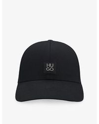 HUGO - Stacked-Logo Cotton-Twill Baseball Cap - Lyst