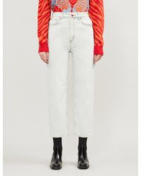 Sandro Straight-leg High-rise Jeans - White