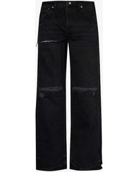 Represent - R3 Distressed Wide-leg Jeans - Lyst