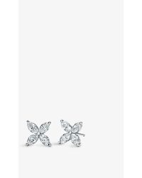 Tiffany & Co. Victoria And Marquise Diamond Stud Earrings - White
