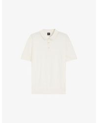 BOSS - Jacquard Short-Sleeve Knitted Polo Shirt - Lyst
