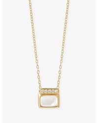 Astley Clarke - Aurora Ridge 18Ct- Plated Sterling- And Mother Of Pearl Necklace - Lyst
