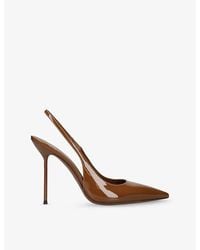 Paris Texas - Lidia 105 Patent-Leather Slingback Courts - Lyst