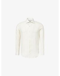 Eleventy - Long-Sleeve Dandy Linen Shirt - Lyst
