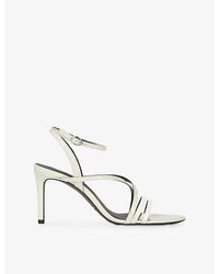 The Kooples - Patent-Leather Heeled Sandals - Lyst