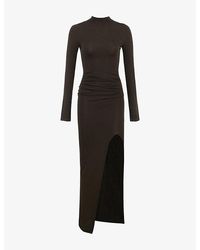 House Of Cb - Anais Long-Sleeved Knitted Maxi Dress - Lyst