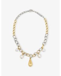 Marni - Symbol Logo Brass Necklace - Lyst