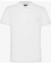 Tom Ford - Brand-embroidered Short-sleeved Cotton-piqué Polo Shirt - Lyst