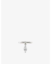 Iphoria - Mini Pierced Sterling- And Marquise-Cut Topaz Drop Ring - Lyst